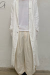 Aviva Jifei Xue cocoon wide-leg pants SS23-CWLP2-AWHT ancient white